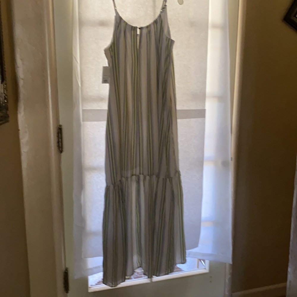 NWT APT.9 Striped Spaghetti Strap Maxi Dress sz XL